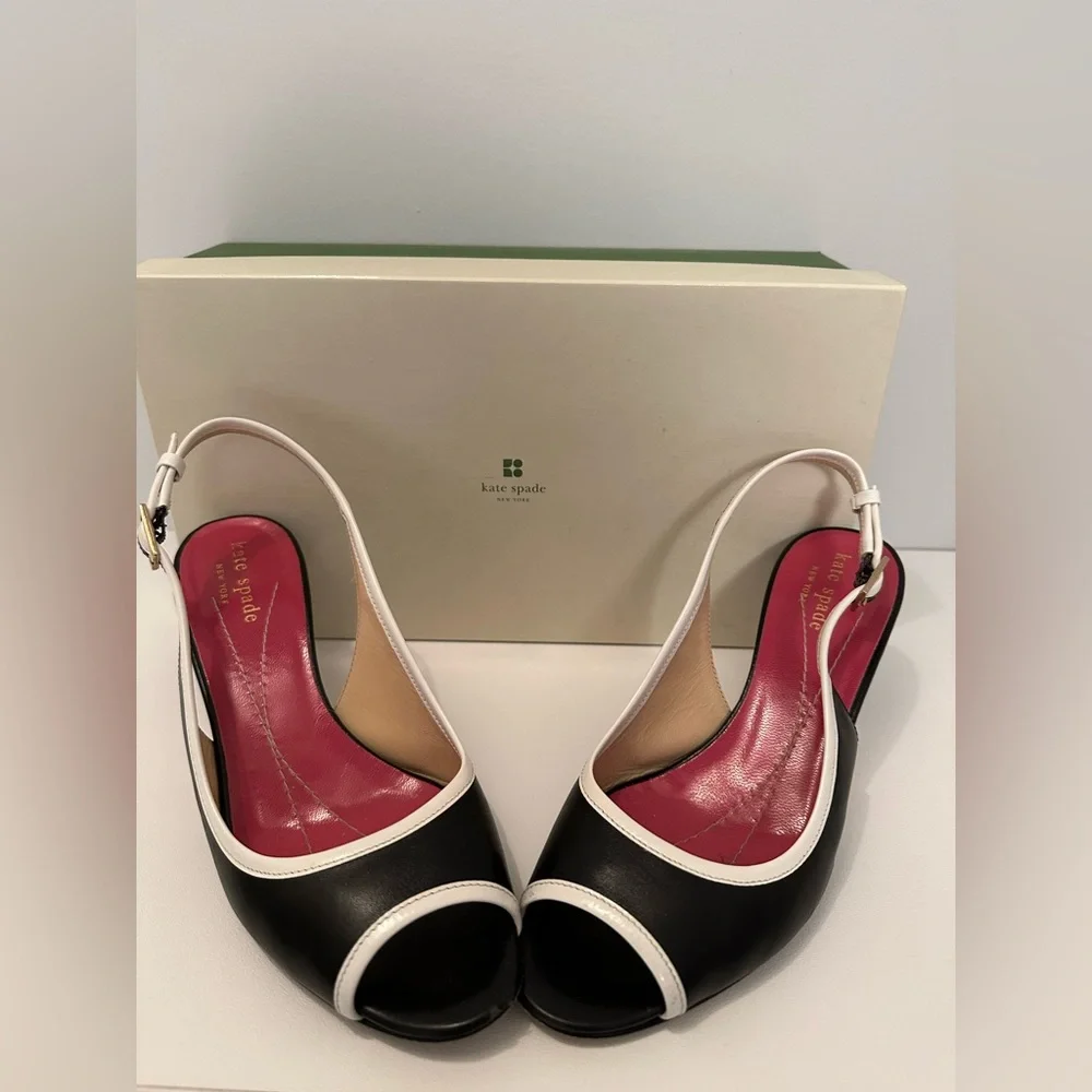 Kate spade open toe sling back kitten heel size 6M